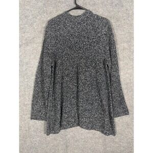 Woman Within Black and White Cowl Neck Sweater